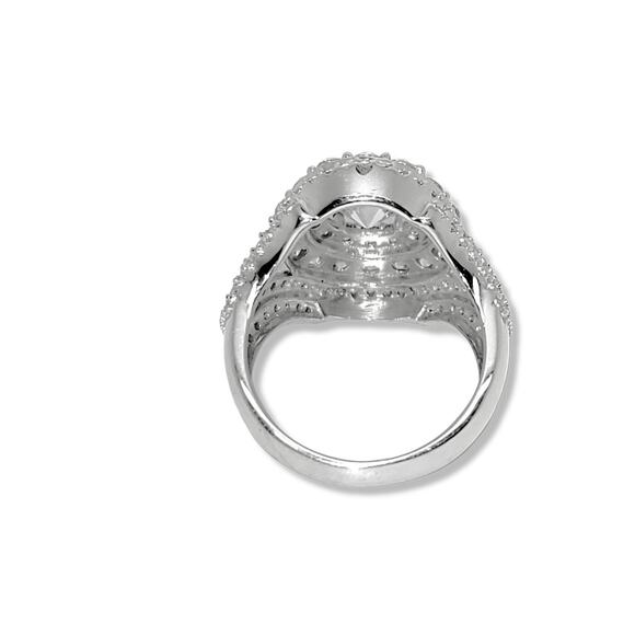 7.50ctw Platinum Plated Sterling Silver Ring Sz 8 - Picture 10 of 10